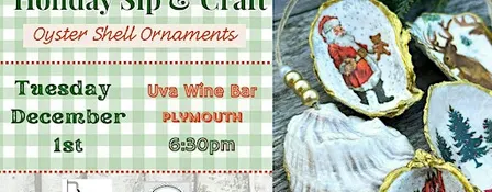 Holiday Sip & Craft Decoupage Oyster Shell Ornaments