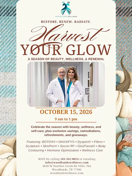 Woodlands Wellness & Cosmetic Center Harvest your Glow Fall Event