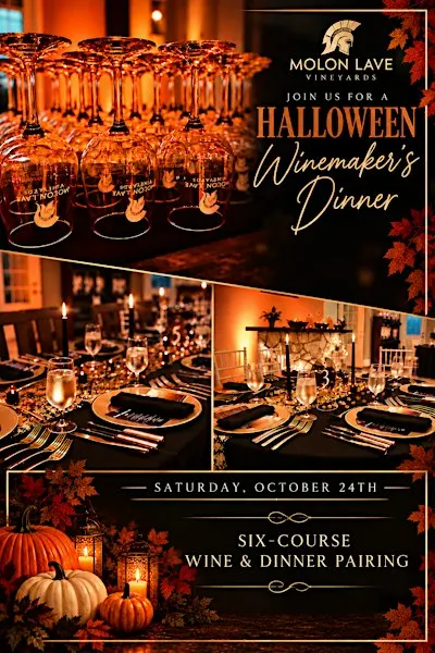 Molon Lave Vineyards Halloween Winemaker's Dinner 2026