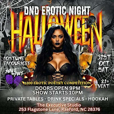 Halloween DND Open Mic Night: Erotic Poetry After Dark