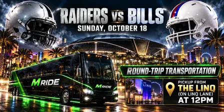 Las Vegas Raiders vs. Buffalo Bills ROUNDTRIP SHUTTLE FROM LINQ
