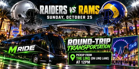 Las Vegas Raiders vs. Los Angeles Rams ROUNDTRIP SHUTTLE FROM LINQ