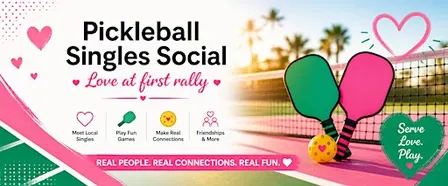 Pickleball Singles Social – Ages 35-50