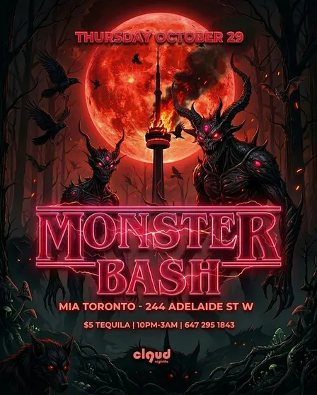 MONSTER BASH @ MIA | THUR OCT 29 | FREE ENTRY & $5 TEQUILA