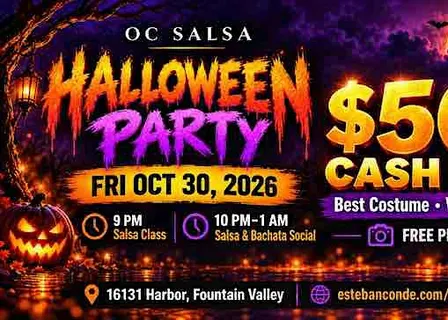 Halloween Salsa Party Class & Dancing + $500 Costume Contest