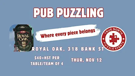 Pub Puzzling, Royal Oak, Bank St - Nov 12, 2026
