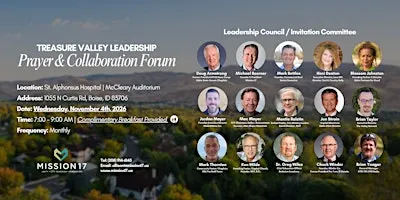 Treasure Valley Leadership Prayer & Collaboration Forum | WED. NOV 4, 2026