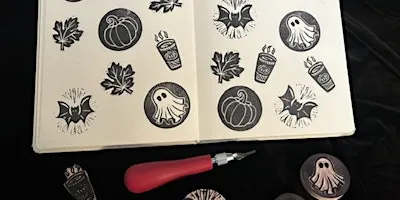Make your own Fall Stamps ! Lino cuts!