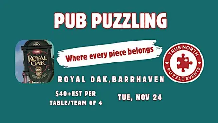 Pub Puzzling, Barrhaven -  Tuesday 24 November, 2026