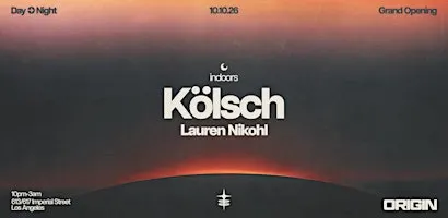 ORIGIN Grand Opening: Kölsch | Saturday Night
