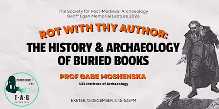 The Geoff Egan Memorial Lecture 2026 by Prof Gabe Moshenska - hybrid
