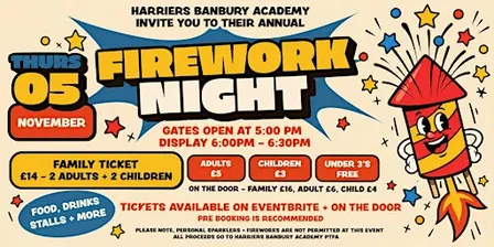 Harriers Banbury Academy Fireworks