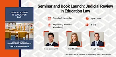 Seminar and Book Launch: Judicial Review in Education Law