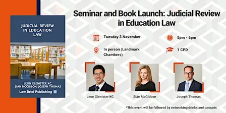 Seminar and Book Launch: Judicial Review in Education Law