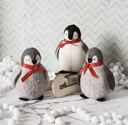 Stitch your own Christmas penguin- a hand stitching workshop