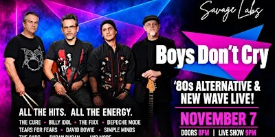 Boys Don’t Cry – ’80s Alternative & New Wave Live