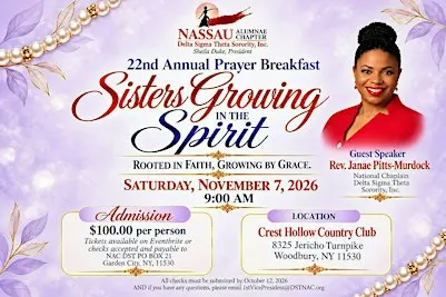 22nd  Annual "Sisters Growing in the Spirit” Prayer Breakfast