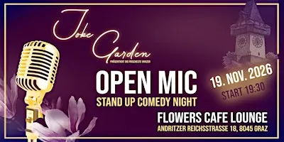 JOKE GARDEN OPEN MIC STAND-UP COMEDY NIGHT - November