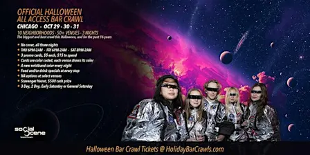 Limited Tickets - Chicago 3 Day All Access Halloween Bar Crawl - Oct 29-31