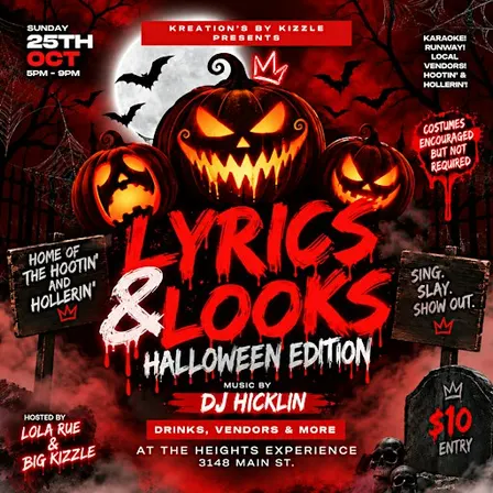 KREATIONS BY KIZZLE PRESENTS LYRICS AND LOOKS HALLOWEEN EDITION