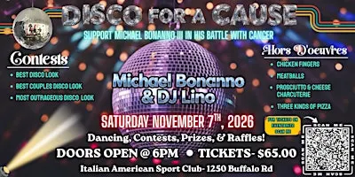DISCO FOR A CAUSE  (Support Michael  in his battle with Cancer)