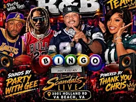 R&B BINGO VA Beach FRIDAY 10/16/26 At Scandals W/Thank You Chris