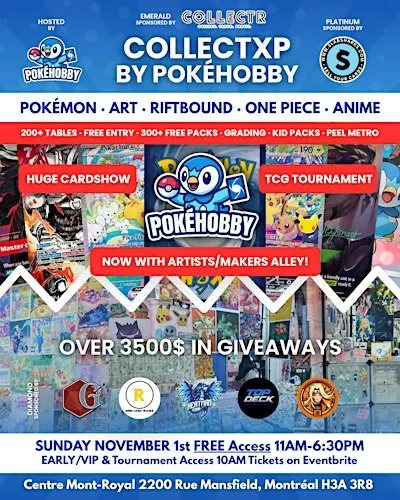 PokéHobby's CollectXP Montréal Card Show & Artist Alley - Pokémon, TCG, Art