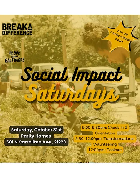 Social Impact Saturday - Volunteer + Cookout (October 2026)