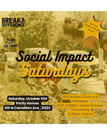 Social Impact Saturday - Volunteer + Cookout (October 2026)