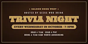 Geeks Who Drink Trivia at Saloon Door West