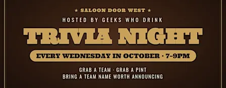 Geeks Who Drink Trivia at Saloon Door West