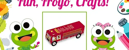 Free Build a Fire Engine Craft at sweetFrog Hampton