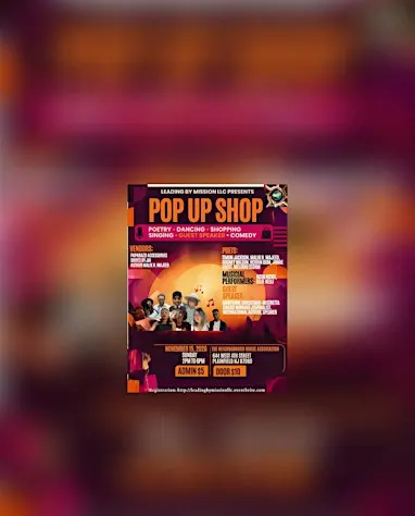 Pop Up Shop with Poetry, Comedy, & Musical Performances