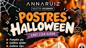 Postres de  Halloween con la Chef Liza Ojeda en Anna Ruíz Academy