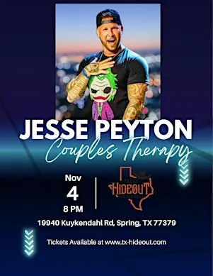 Jesse Peyton Presents Couples Therapy at Texas Hideout
