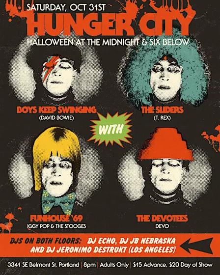 HUNGER CITY: Halloween at The Midnight + Six Below