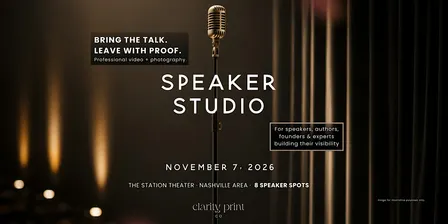 Speaker Studio Nashville | Professional Speaking Video + Photography