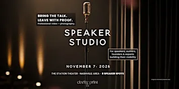 Speaker Studio Nashville | Professional Speaking Video + Photography