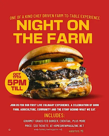 Evening on the farm: Chef Driven Farm-to-table Live cooking event