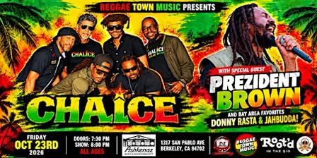 Chalice + Prezident Brown: Legends of Reggae with Donny Rasta & JAHBUDDA!