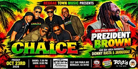 Chalice + Prezident Brown: Legends of Reggae with Donny Rasta & JAHBUDDA!