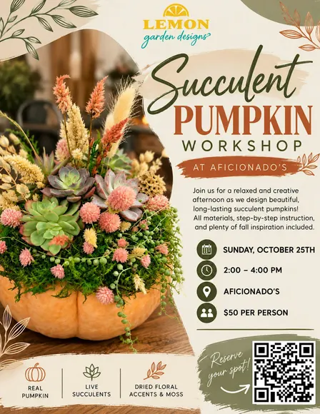 Succulent Pumpkin Workshop