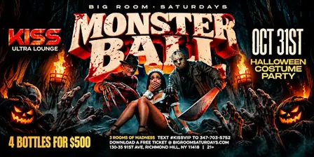 10/31 MONSTER BALL, HALLOWEEN PARTY AT KISS LOUNGE