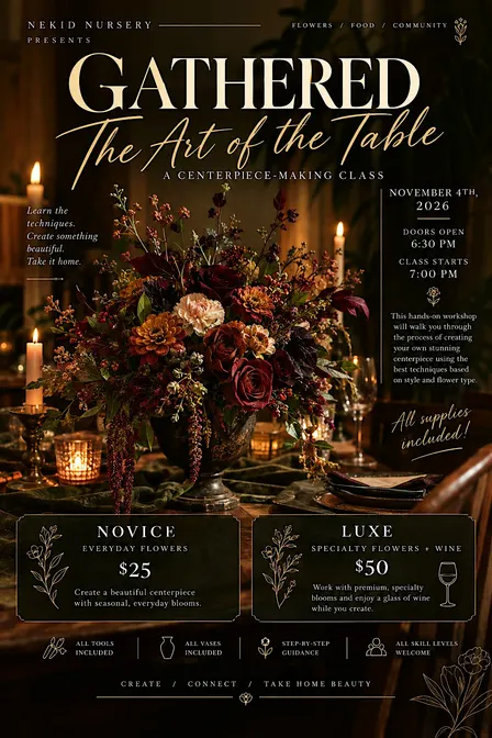 Gathered: The Art of the Table, A Centerpiece-Making Class