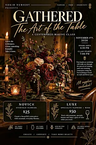 Gathered: The Art of the Table, A Centerpiece-Making Class