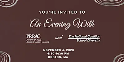An Evening with PRRAC & NCSD in Boston