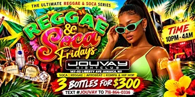 Reggae vs Soca Fridays, Ladies free entry