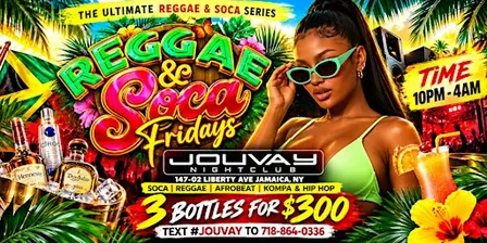 Reggae vs Soca Fridays, Ladies free entry