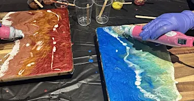 Resin Wave Board Class at CraftRoots Brewing