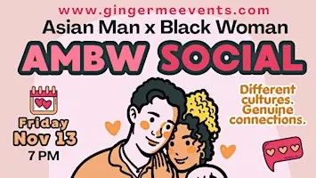 Asian Man & Black Woman Social